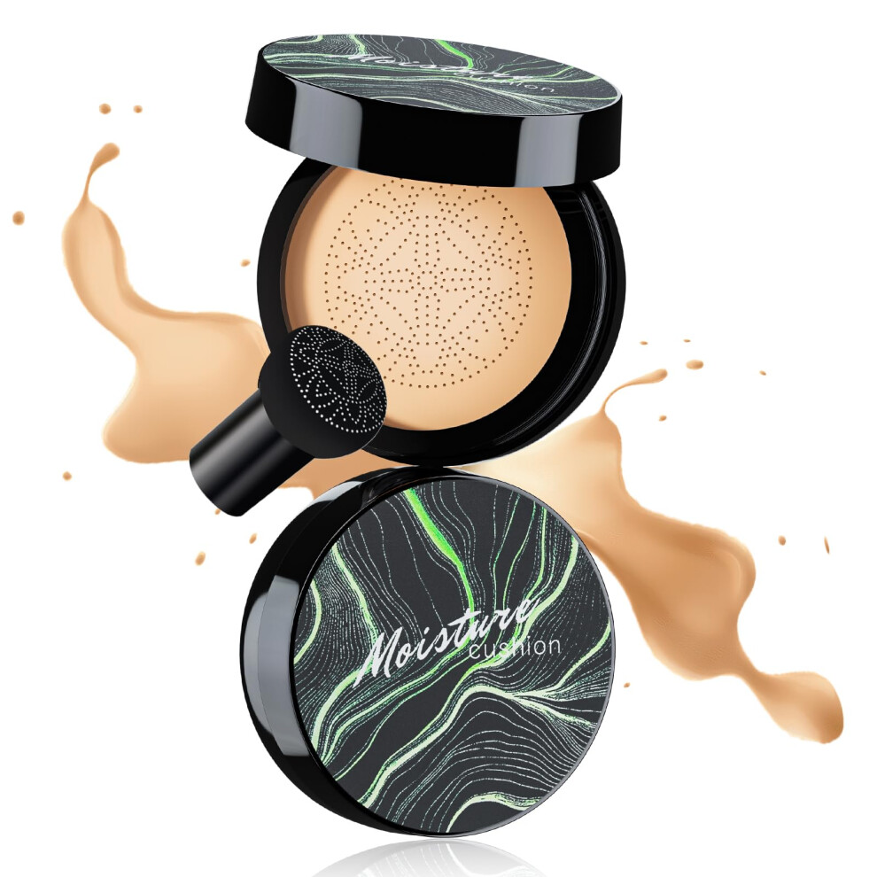 Cream Moisturizing Mushroom Head Cc Cushion Foundation Longlasting Waterproof With Allinone Coverage For Natural Finish