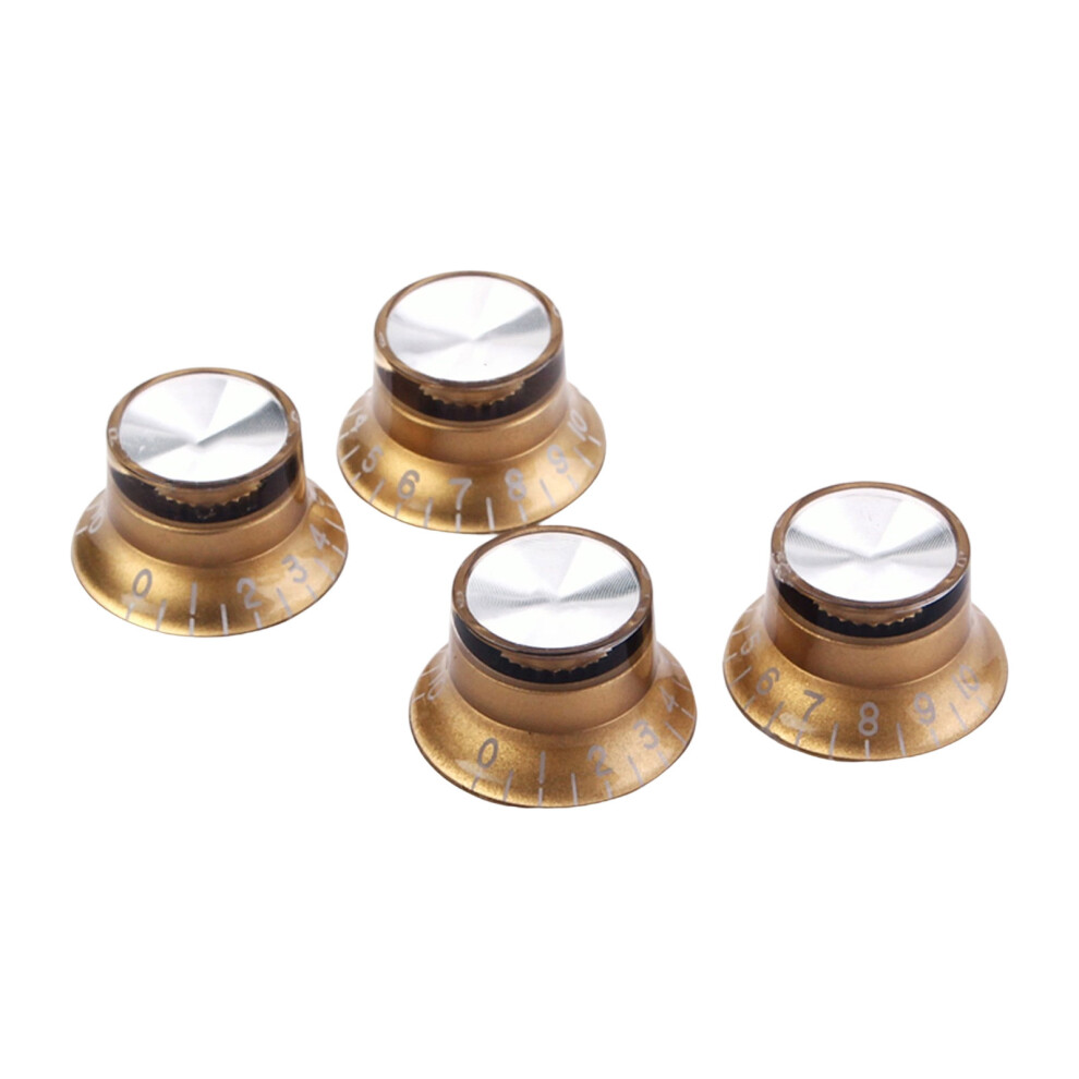4pcs Plastic Top Hat Knobs Guitar Speed Control Knobs Volumes