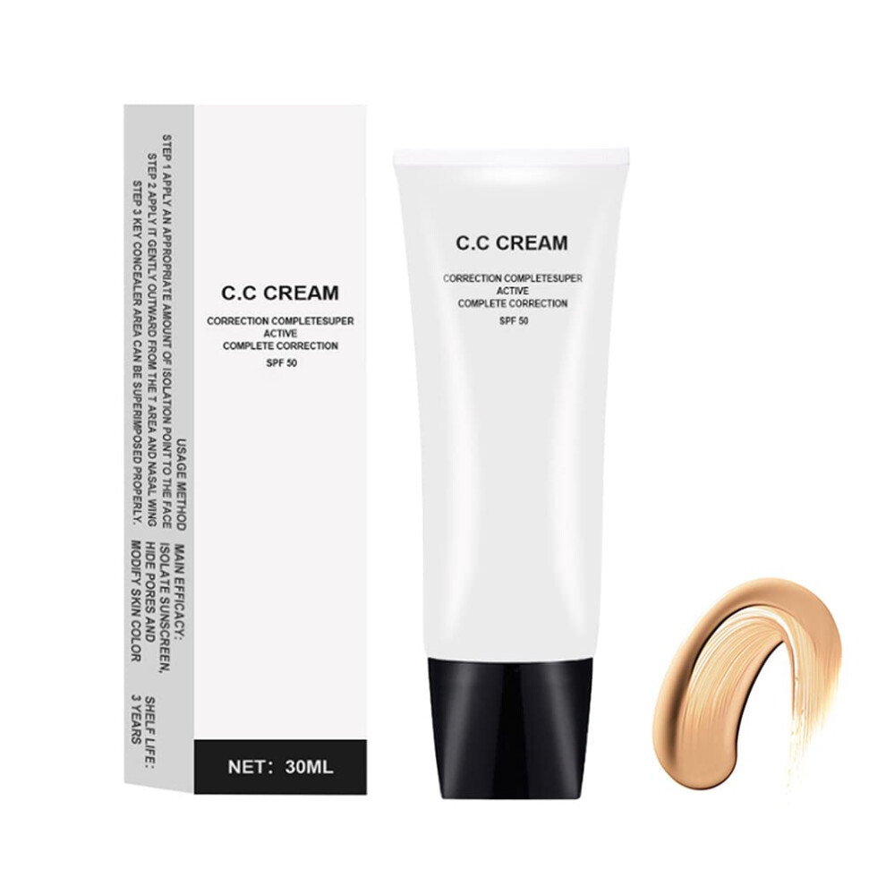 Cream/Ivory Cc Spf 43 For Mature Skin Moisturizing Color Correcting With Longlasting Waterproof Wear