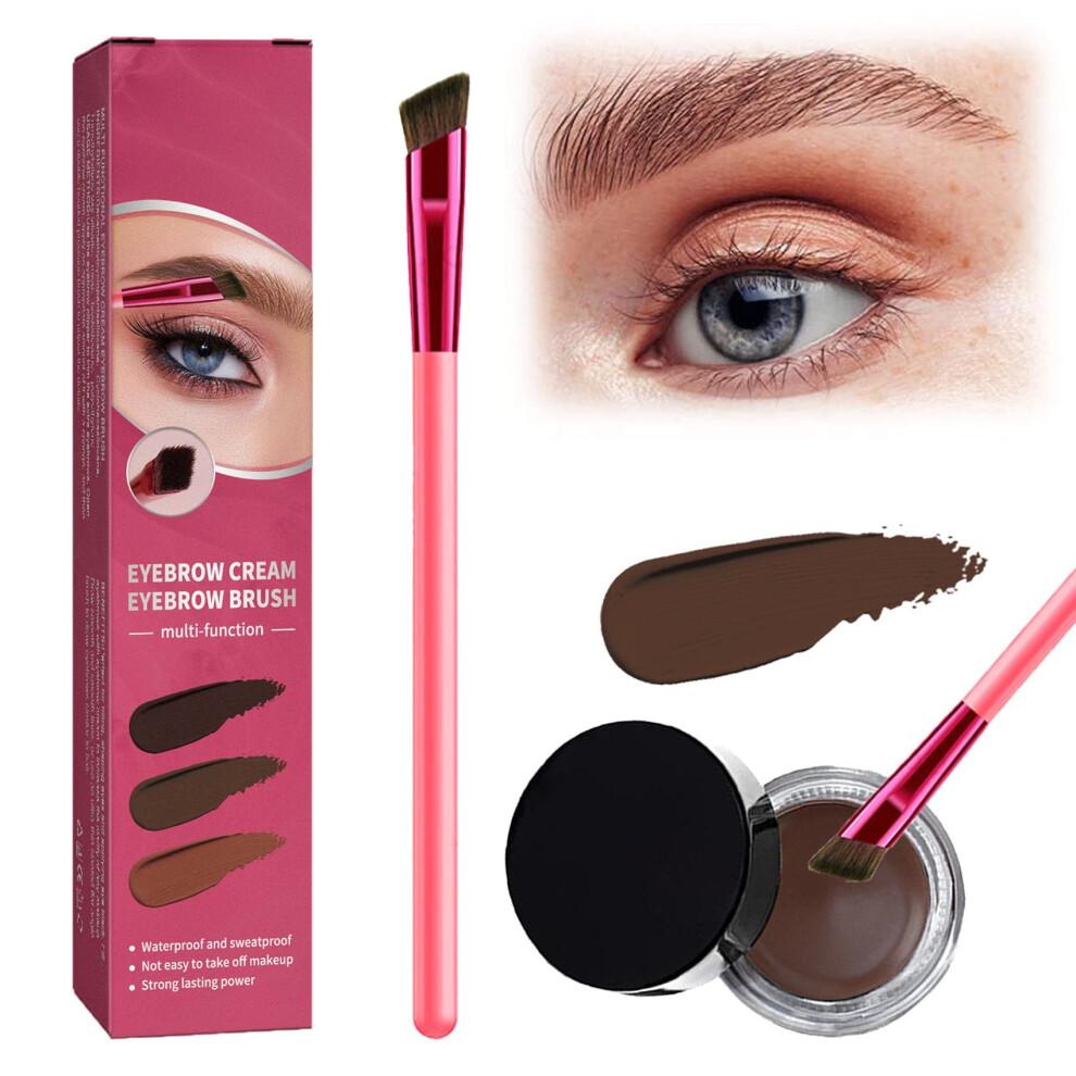 Dark/Brown 4D Laminated Eyebrow Grooming Kit With Multi Function Brush For Precise Brow Shaping