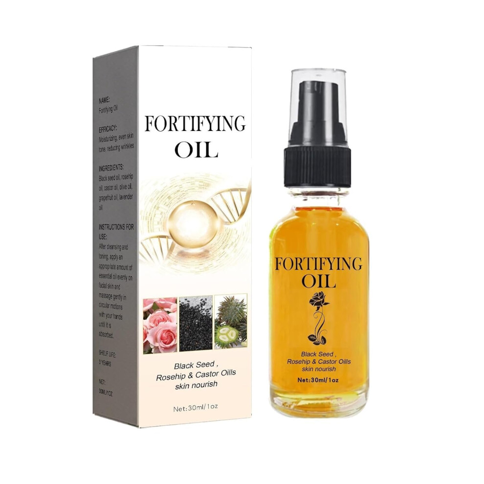 Black Facial Oil Serum With Castor Seed Rosehip Â Hydrating Nourishing Blend For All Skin Types 30Ml