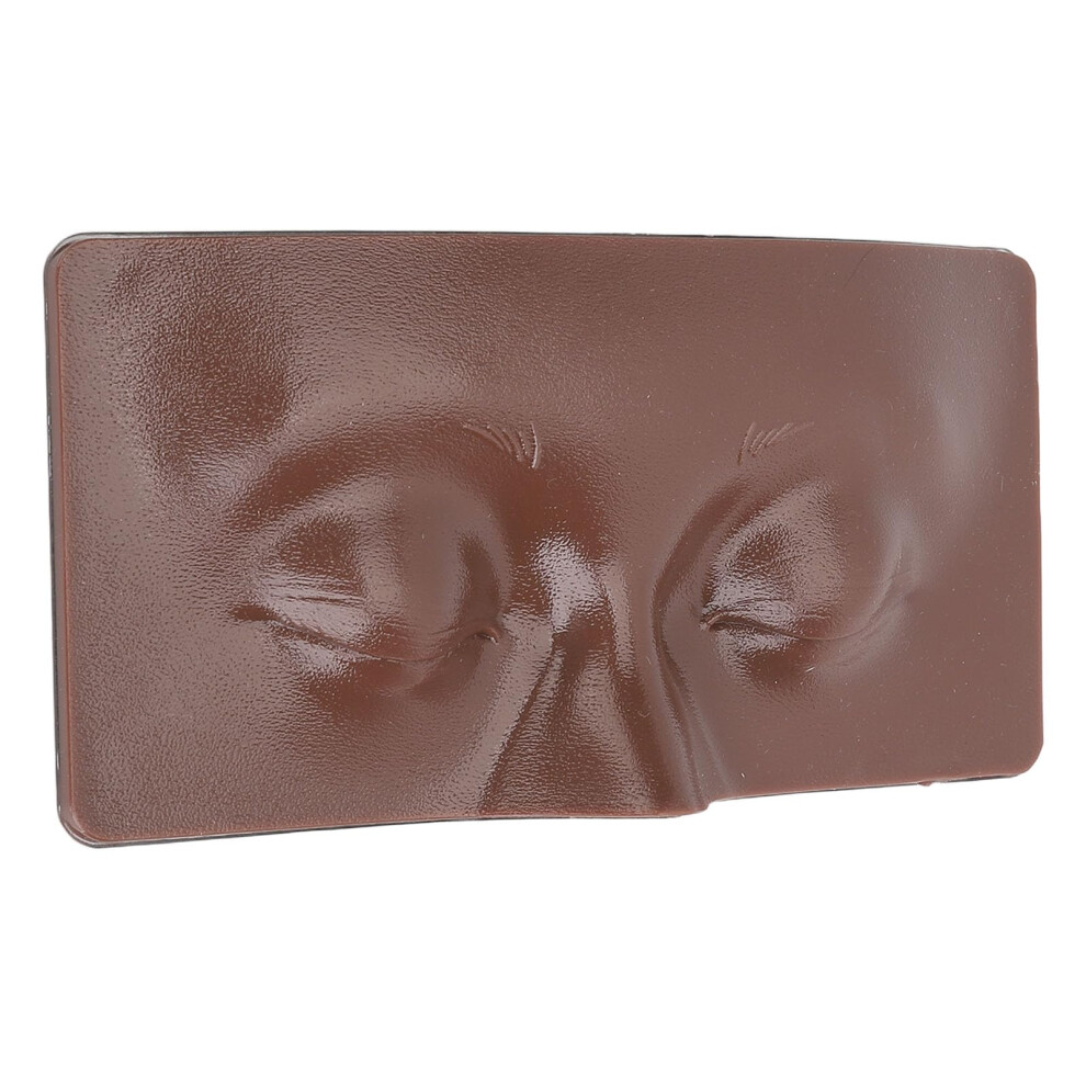 Dark Makeup Practice Face With Realistic Closedeye Skinlike Silicone Texture, Skin Mannequin Head