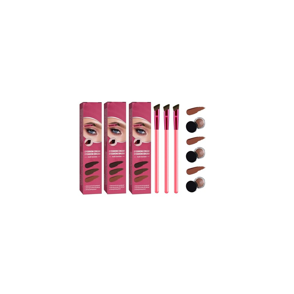 Light/Brown 4D Eyebrow Lamination Kit With Ultrathin Angled Brow Brush For Microblading Effect