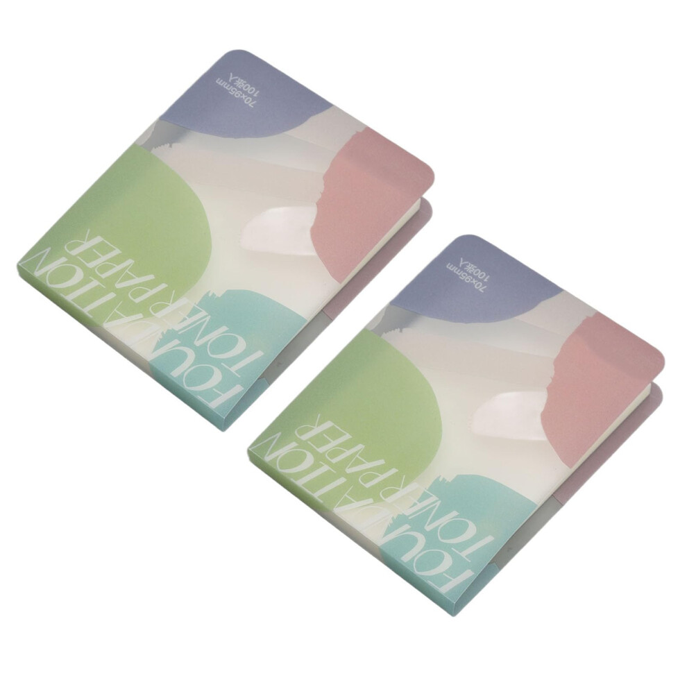 Disposable Makeup Palette Paper for Even Color Blending, Nail Art Mixing Sheets with 2 Sticks