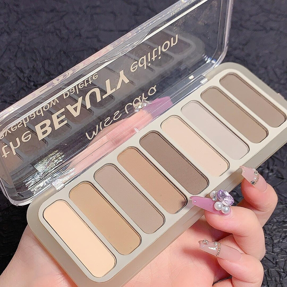 Mini Matte Nude Eyeshadow Palette â Taupe and Brown Shades,  Pigmented, LongLasting Waterproof