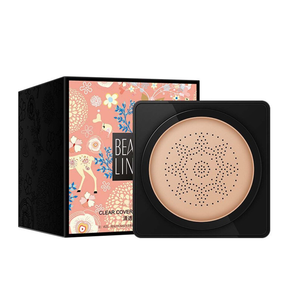Moisturizing Brightening Cushion Foundation for Sensitive Skin with Natural Buildable Coverage (B)
