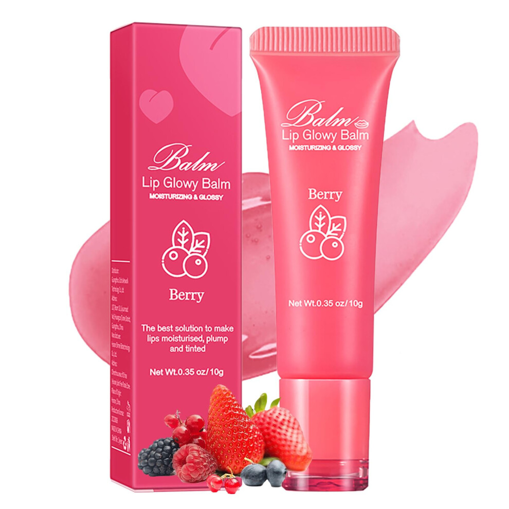 Hydrating Berry Lip Sleeping Mask with Glossy Finish for Plump Natural Lips Overnight