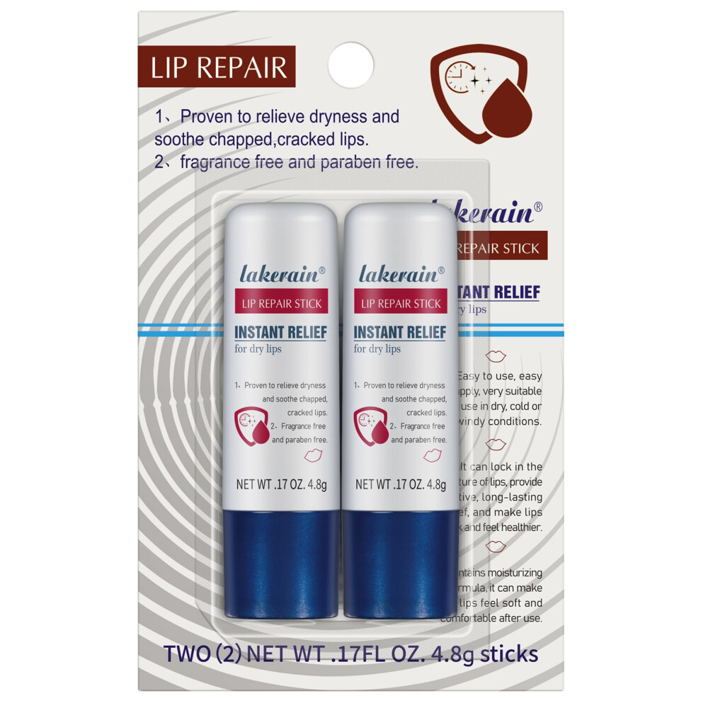 2Pcs Natural Lip  Stick with Avocado Oil  Deep Hydrating Lip Balm for Dry Chapped Lips