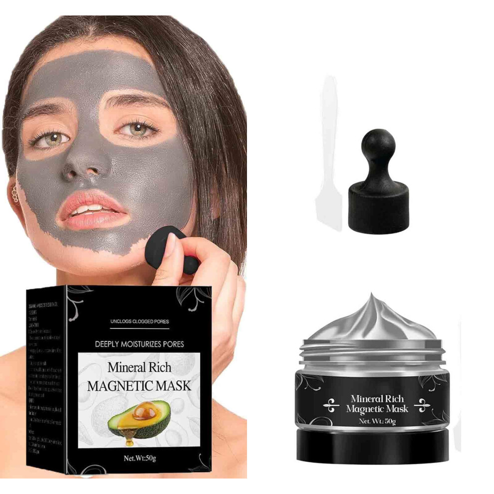 Magnetic Face Mask for Blackheads Mineral Rich Deep Pore Cleansing Smooth Application 1 Pack