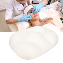 Cuscino da collo a forma di uovo per ufficio e sonno, cotone, bianco