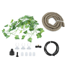 Accesorios para terrarios de reptiles de amplio uso: hojas artificiales flexibles para reptiles, juego de enredaderas, estructuras de escalada