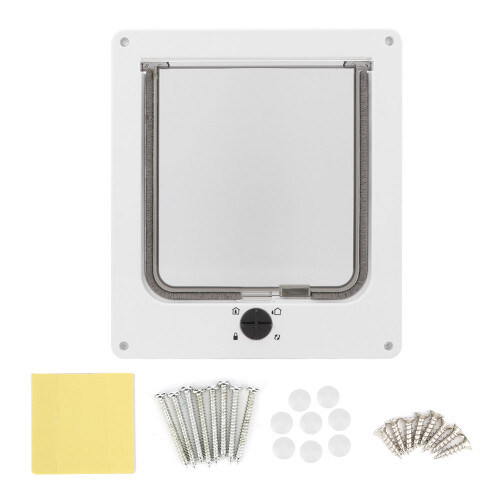 Μαγνητική πόρτα κατοικίδιων για εσωτερική και εξωτερική χρήση, 4 κατευθύνσεων