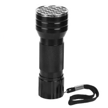 Tóirse UV le Teicneolaíocht 21LED, Solas Ultraivialait le haghaidh Brath Scairp agus Brath Fual Peataí, Tóirse Inaistrithe Tonnfhad 395nm le