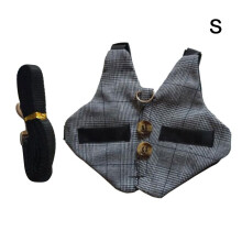 Correa elástica para conejo, arnés de diseño elegante para traje formal con rayas a cuadros, arnés ajustable para traje formal, material de