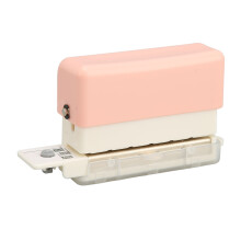 Puncher percuoti a 6 fori di piccole dimensioni, rosa, con pilastro di posizionamento, ideale per il fai-da-te