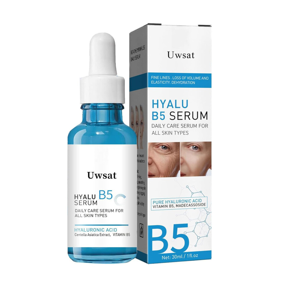 Hyaluronic Acid Serum with Vitamin B5 for Deep Hydration and AntiAging, 1oz Face Care
