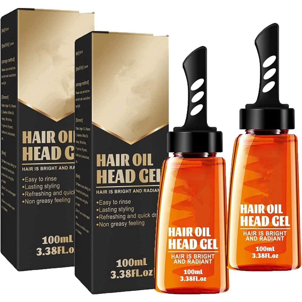 Cream 2 In 1 Hair Styling Gel And Men's Hair Wax With Comb, Long Lasting Waterbased Formula, 2 Pack