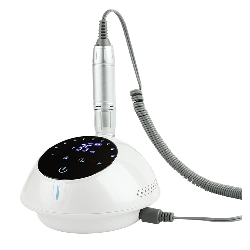 Electric Nail Drill 35000 RPM Rechargeable Low Noise Nail File for Acrylic Gel Nails Salon Use