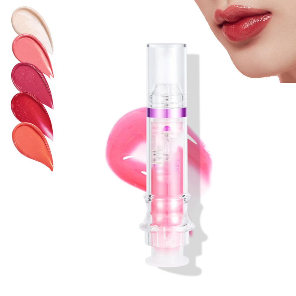Lip Plumping Gloss with Chili Extract, UltraHydrating Mirror Shine, Pearlescent Lip Glow