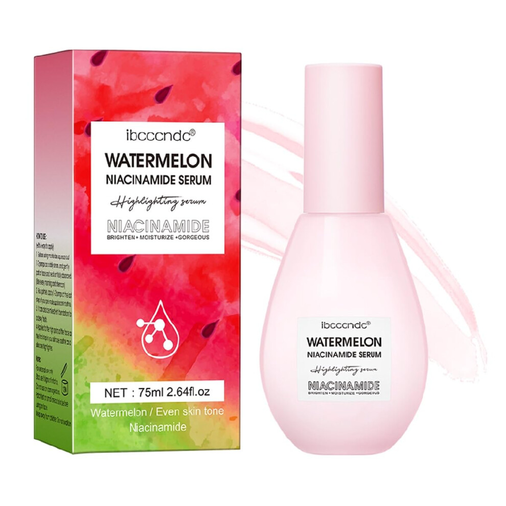 Watermelon Niacinamide Facial Serum with Vitamin C for Deep Hydration, Pore Refining and Glow 60ml