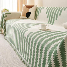 (Green, 180*200cm) Geometric Pattern Sofa Cover, 1 Count Soft Comfortable Home Sofa Towel, Durable Sofa Protector for Living Room and Bedroom,