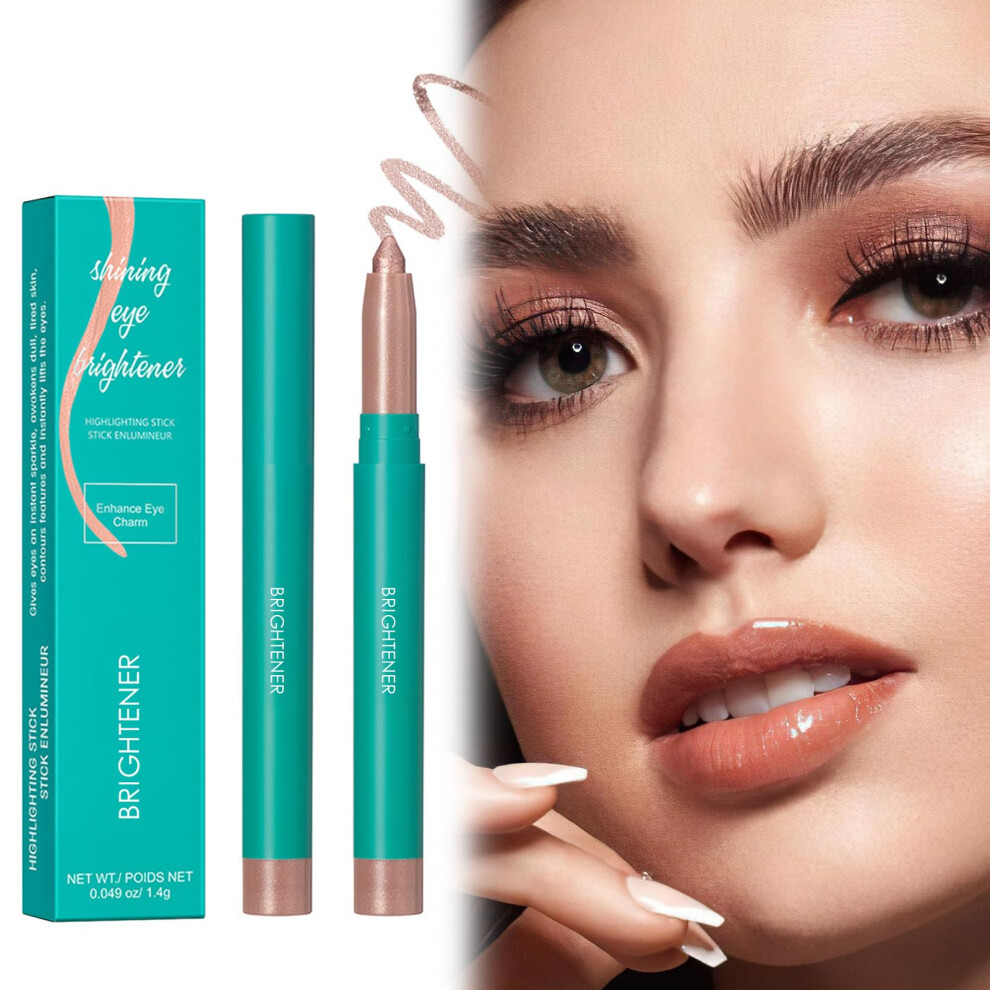 Gold Waterproof Rose Eyeshadow Stick With Creamy Shimmer Finish, Long Lasting Eye Brightener