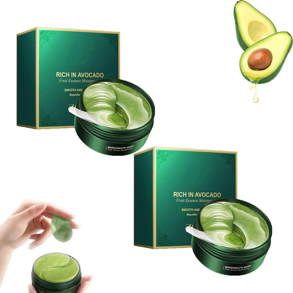 Dark Under Eye Mask With Avocado For Deep Hydration, Reduce Circles And Puffiness, 2Pcs