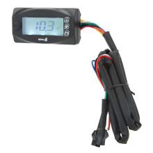 4-in-1 Motorrad-LCD-Thermometer DC12V Spannungsöl-Temperaturzeit 60x30mm