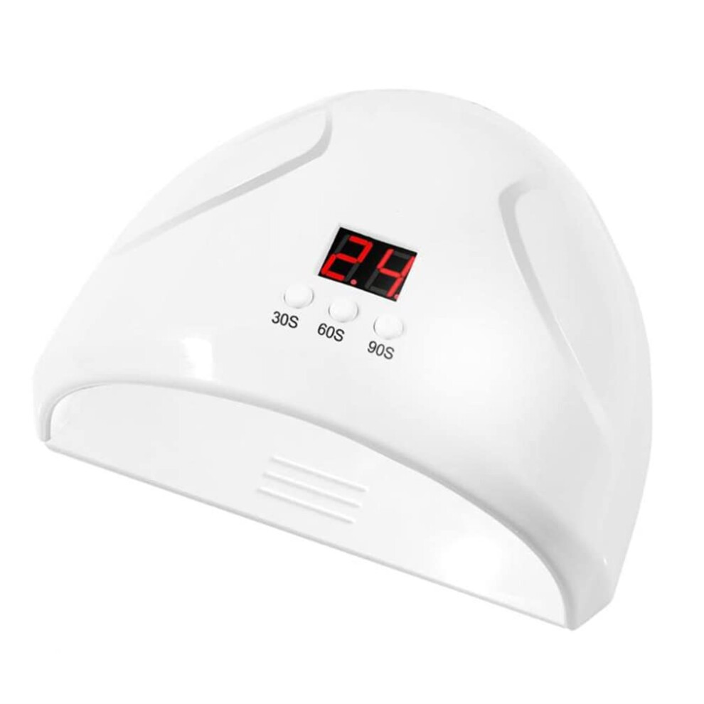 Pink/White Uv Led Nail Lamp With Timer And Sensor, Fast Gel Nail Dryer For Salon And Home, Or
