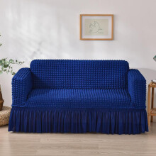 (royal blue, XL: 4 seater(230-300cm/90.55-118.11in)) Solid Color Sofa Cover, Elastic Sofa Slipcover, 1 Count Non-slip Sofa Slipcover, Dustproof Sofa