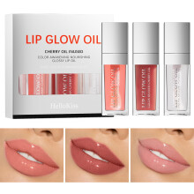 3pcs Lip Oil and Lip Balm Set, Non Sticky, Long Lasting Hydration, Smooth Soft Lips