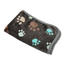 Couverture chaude et confortable pour chiots et chatons, tapis réversible en peluche corail avec un joli motif imprimé, léger, lavable en machine