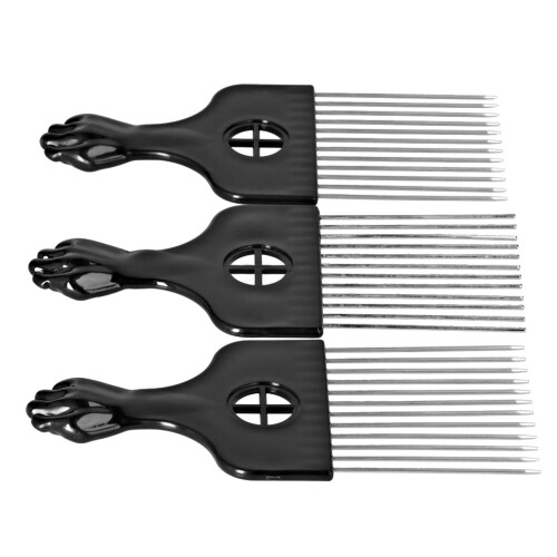 Χτένες Afro Pick για ξεμπέρδεμα σγουρά μαλλιά, ασφαλείς και φιλικές προς το 1