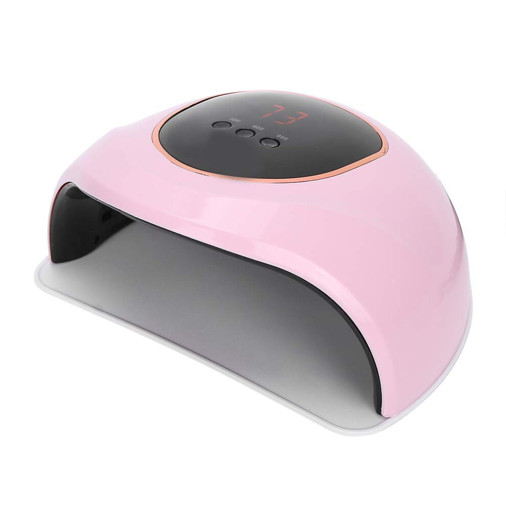 Pink 72W Uv Led Nail Lamp Gel Nail Dryer With Fast Curing Smart Sensor For Home And Salon