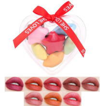Matte Lipstick Set 8 Colors Velvet Matte Finish Longlasting Waterproof Heart Shaped Gift Box