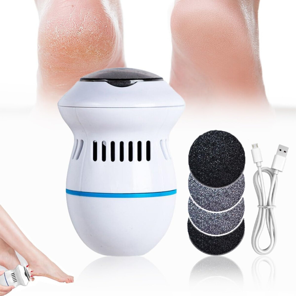 USB Rechargeable Electric Callus Remover with Vacuum Debris Collection for Home Pedicure