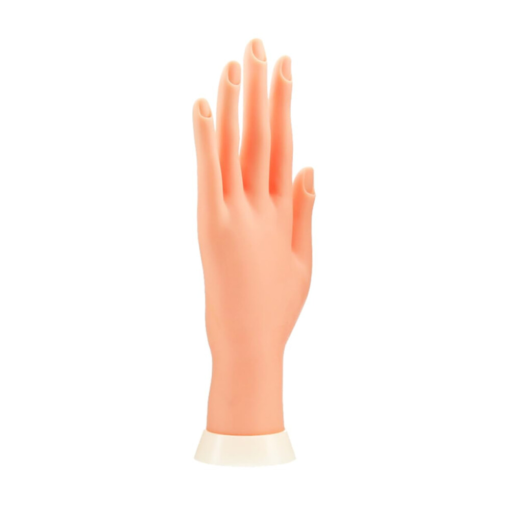 Manicure Practice Hand Model with Realistic Lifesized Design and Reusable Nail Tips for Training and Salon Display