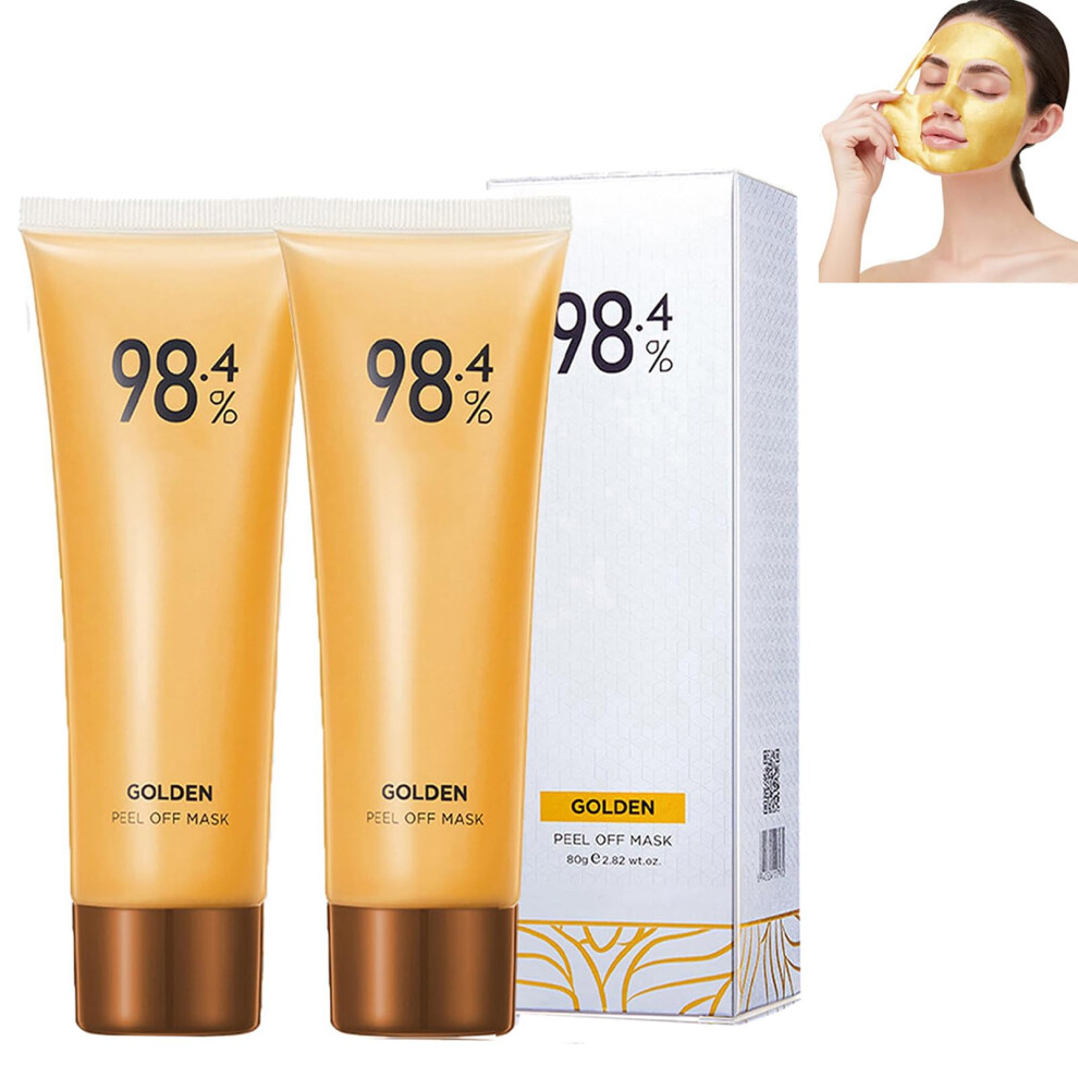 Gold Peel Off Face Mask 2Pcs Deep Cleansing Blackhead Remover Antiwrinkle Foil Facial Care