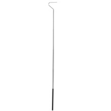 Gancho extensível em aço inoxidável para cobras, com haste retrátil, leve e antiderrapante, ideal para entusiastas de répteis e cobras.