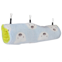 Nid douillet pour petits animaux, lit tunnel suspendu en peluche douce avec fond antidérapant, accessoire multifonctionnel pour hamsters et