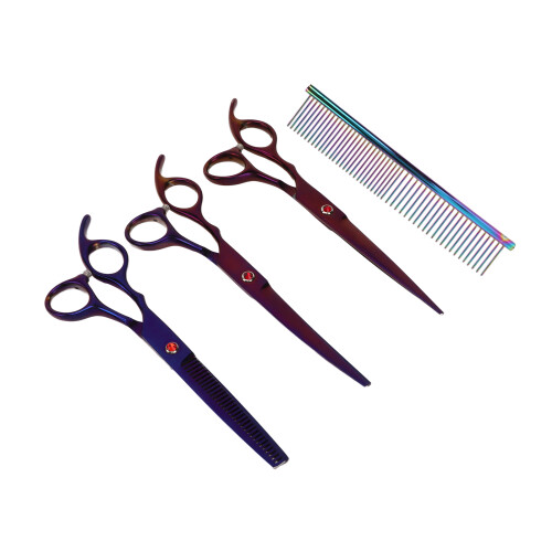 Ψαλίδι περιποίησης Quiet Grooming Scissors Leaning για σκύλους Καμπύλες ψαλίδες περιποίησης 2