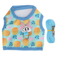 Arnés floral para gatos para animales pequeños, lindo arnés a prueba de escapes con estampado de dibujos animados, material de lona duradero,