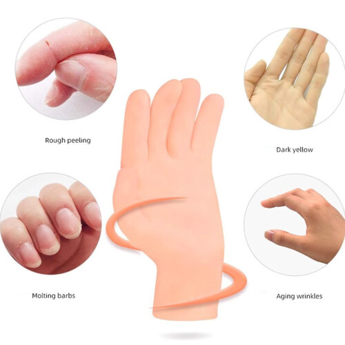 Moisturizing Gloves with Deep Hydration for Dry Hands, Reusable Silicone Spa Gloves for 2