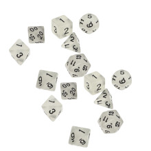 Set di 14 dadi digitali in plastica luminescenti per giochi da tavolo e apprendimento