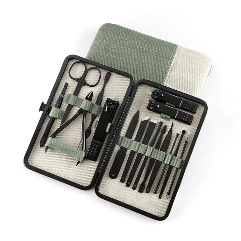Nail Clipper Set 16pcs Stainless Steel Manicure Pedicure Kit for Precise Trimming and Grooming