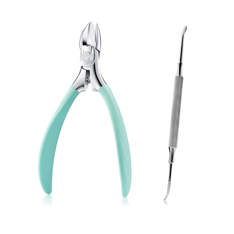 Professional Toenail Clippers for Thick Nails with 25 Curved Blade and Magnetic Splashproof Cover