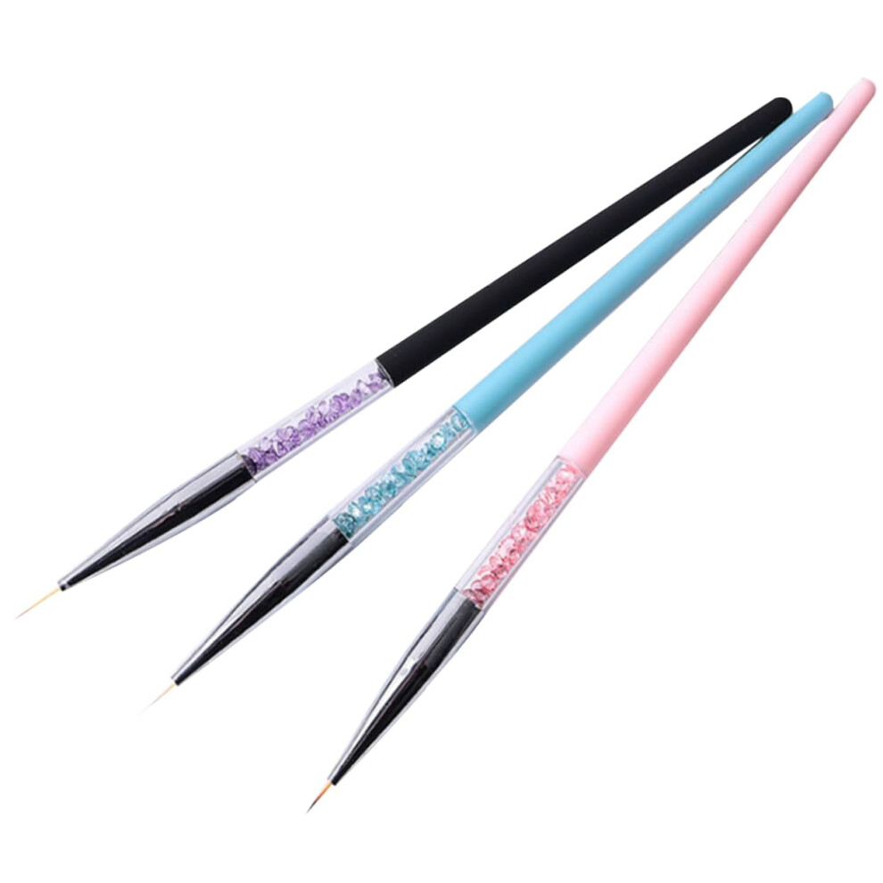 3pcs Ultra Thin Tip Nail Art Pens Set for Precision Line Drawing and Detailed Manicure Designs