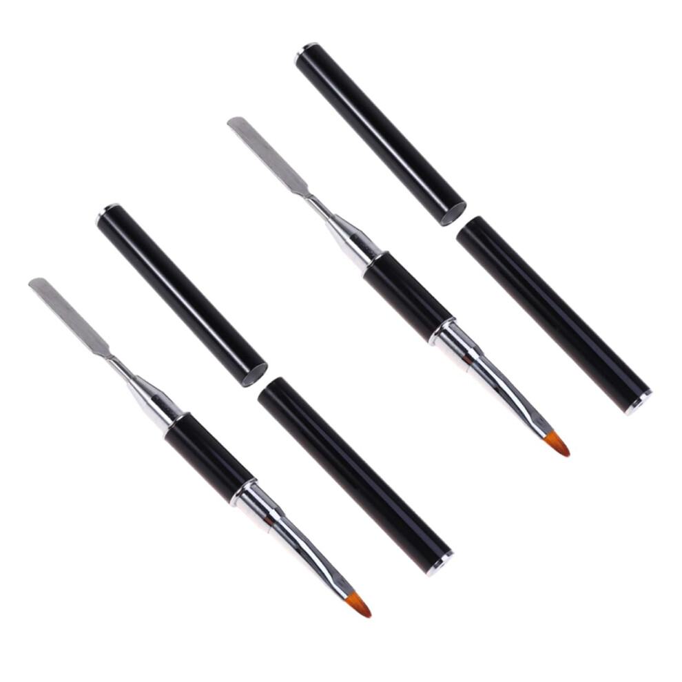 2pcs Dual Ended Poly Gel Nail Brush with Picker for DIY Extensions and Salon Manicure