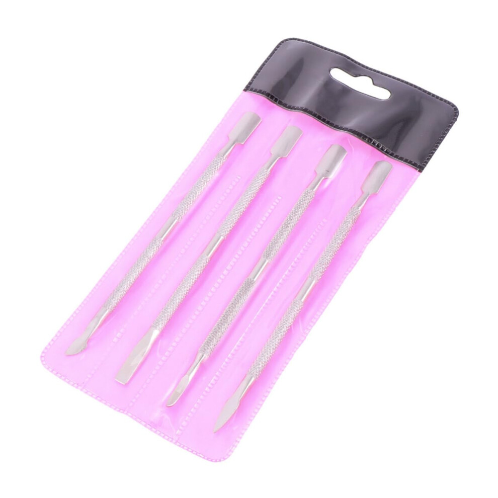 8pcs Professional Cuticle Pusher and Remover Set for Fast Nail Care at Home and Salon