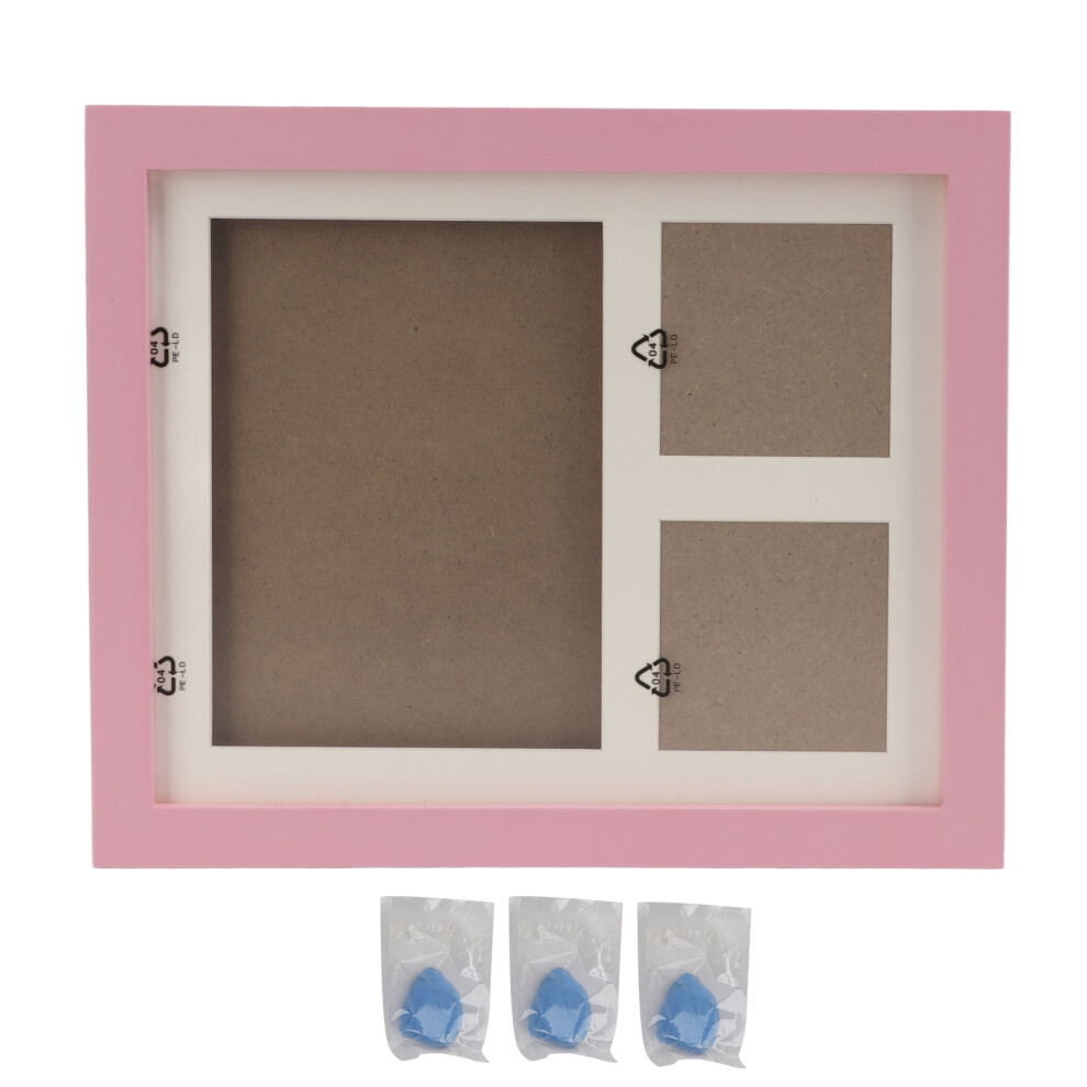 Handprint Keepsake Kit Memory Photo Frame Milestone Photo Frame Premium Wood Material Pet Pawprints Frame Elegant Wood Style Decoration